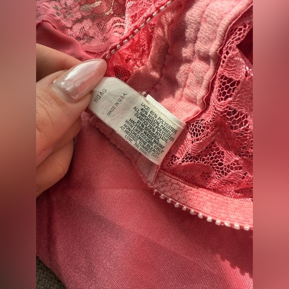 Vintage Christian Dior Pink Lace Lingerie Bustier Corset Size 36C - Picture 7 of 15
